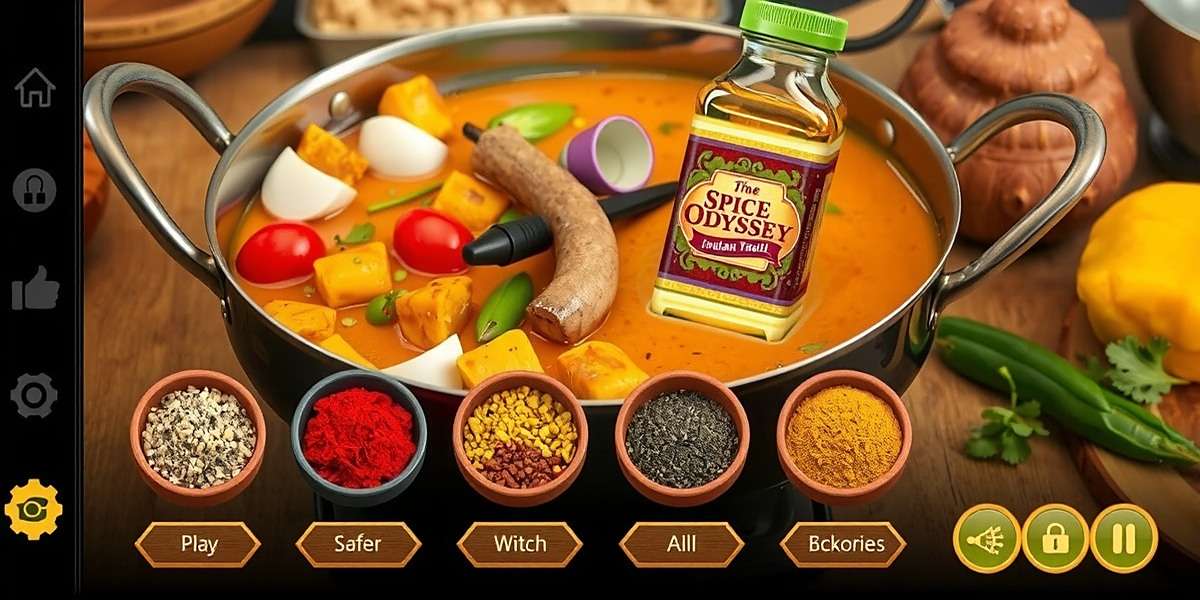 Spice Odyssey Indian Trail Cooking System Spice Odyssey Indian Trail cooking interface showing a player preparing a traditional Indian dish with various spices